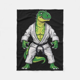 Rex Martial Arts Dinosaur Jiu-jitsu Bjj Karate  Fleece Blanket