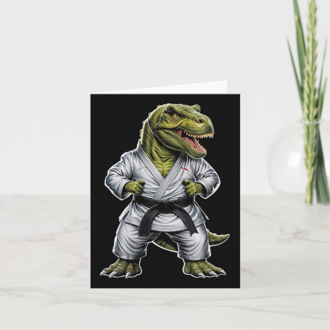 Rex Martial Arts Dinosaur Karate Jiu-jitsu Ninja  Card (Front)