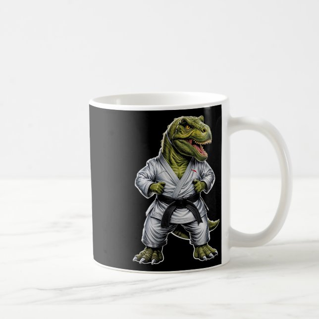Rex Martial Arts Dinosaur Karate Jiu-jitsu Ninja  Coffee Mug (Right)