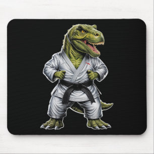 Rex Martial Arts Dinosaur Karate Jiu-jitsu Ninja  Mouse Pad