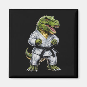 Rex Martial Arts Dinosaur Karate Judo Bjj Fighter  Magnet