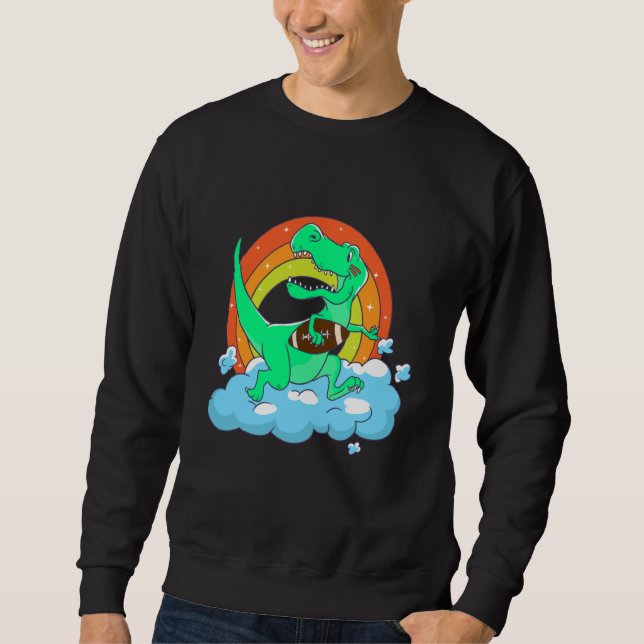 rex playing rugby football sweatshirt (Front)