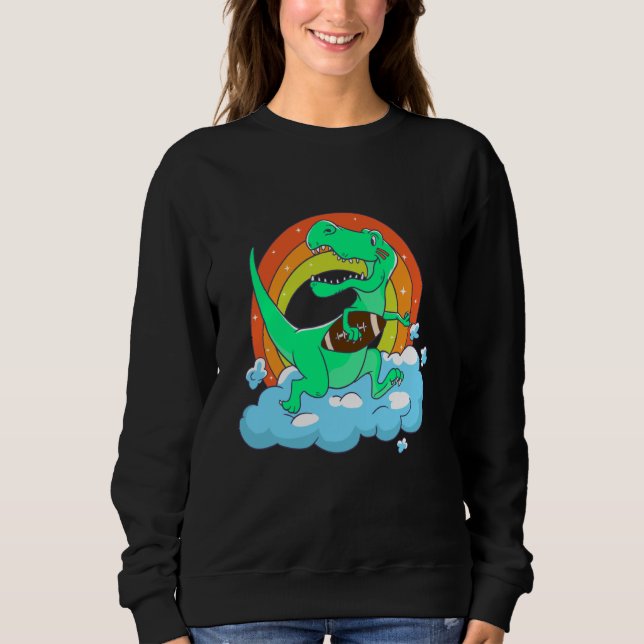 rex playing rugby football sweatshirt (Front)
