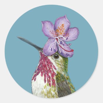 Rex The Calliope Humingbird Stickers by vickisawyer at Zazzle