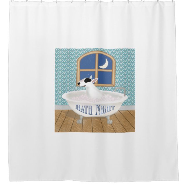 Rex The TV Terrier Bath Night Shower Curtain (Front)