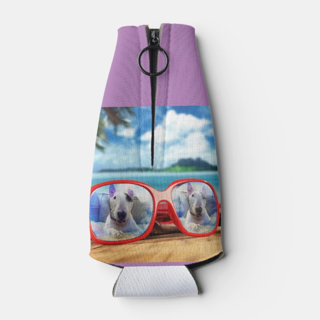 Rex The TV Terrier Bottle coozie (Back)