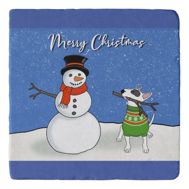 Rex The TV Terrier Christmas trivet (Front)