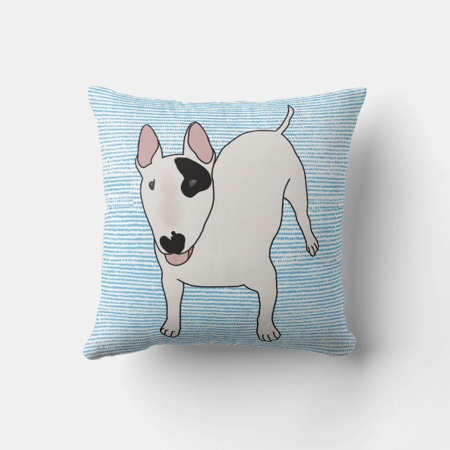 Rex the TV Terrier, fun, happy pillow design (Back)
