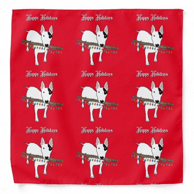 Rex The TV Terrier Happy Holidays Bandana (Front)