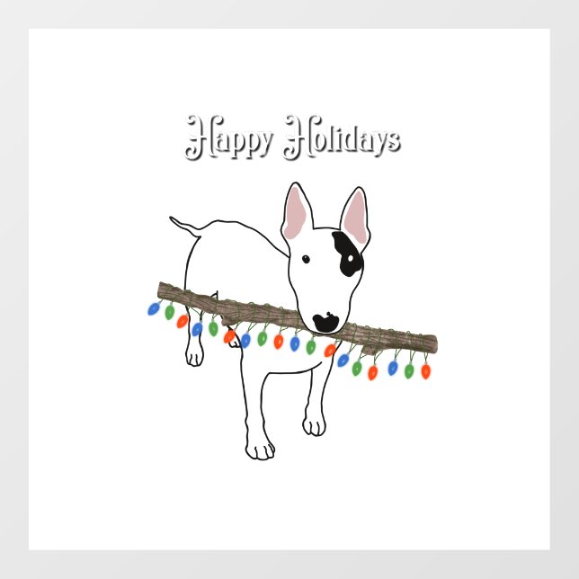 Rex The TV Terrier Happy Holidays window cling (Sheet)