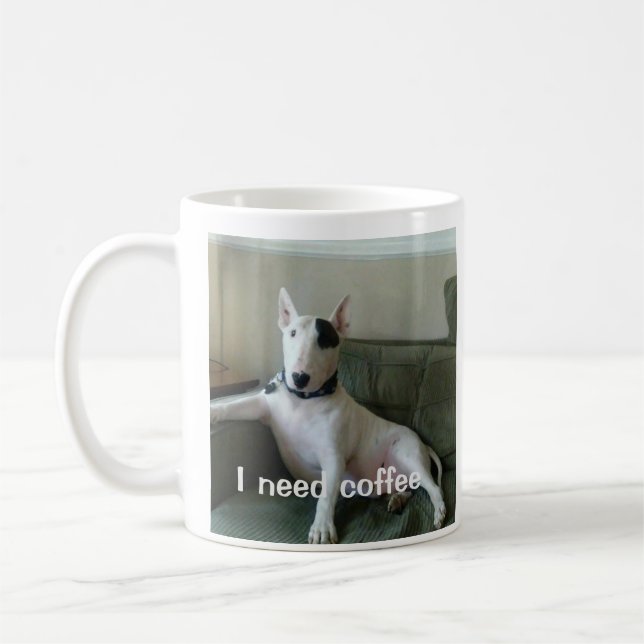 Rex The TV Terrier I need coffee mug (Left)