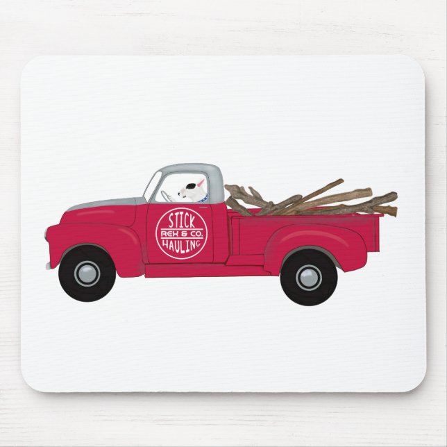 Rex The TV Terrier Red Truck Mouse Pad (Front)