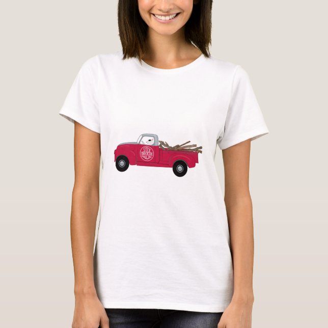 Rex The TV Terrier Red Truck T-Shirt (Front)