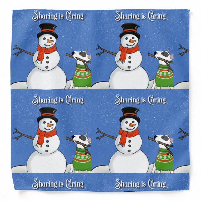 Rex The TV Terrier Sharing is Caring Bandana (Front)