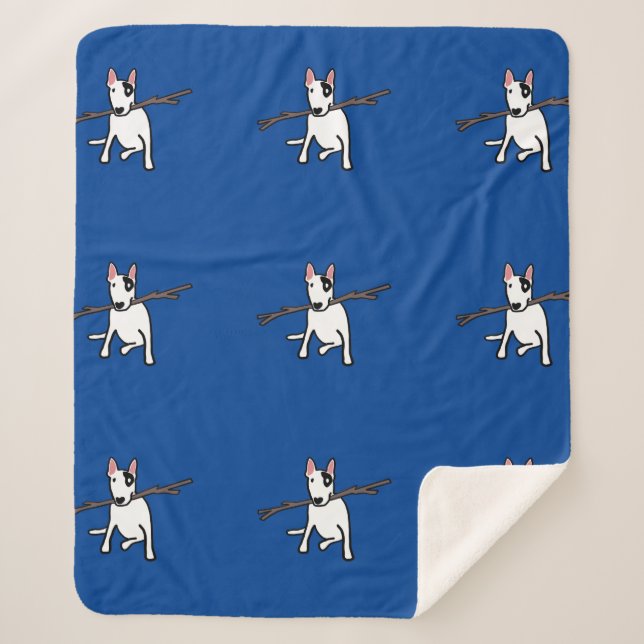 Rex The TV Terrier Sherpa Blanket Ocean Blue (Front)