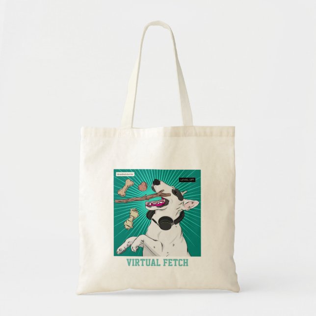 Rex The TV Terrier Virtual Fetch tee Tote Bag (Front)