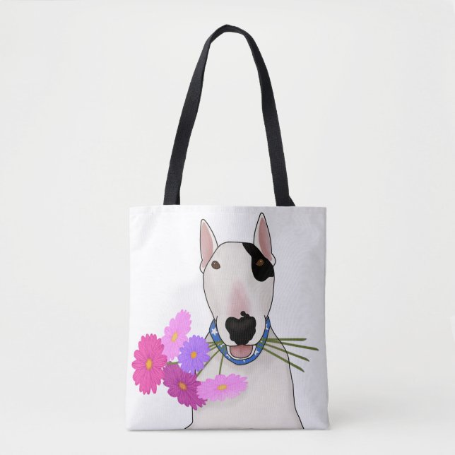 Rex the TV Terrier with flowers Tote Bag (Front)