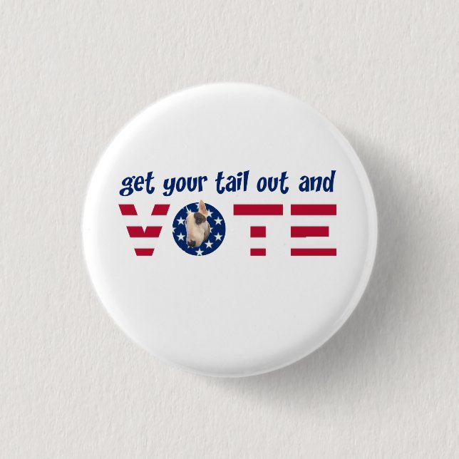 Rex Vote pin, tail Button (Front)