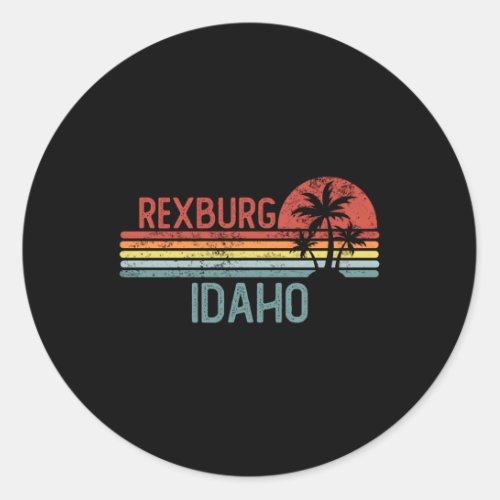 Rexburg Idaho Usa City Trip Home Roots Classic Round Sticker