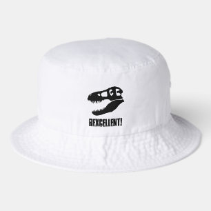 "Rexcellent!" T. rex Dinosaur Skull Printed Bucket Hat