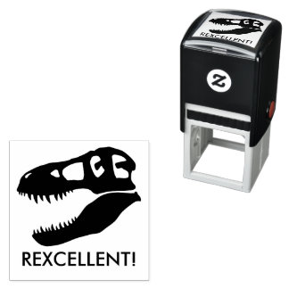 Rexcellent! T. rex Dinosaur Skull Self-inking Stamp