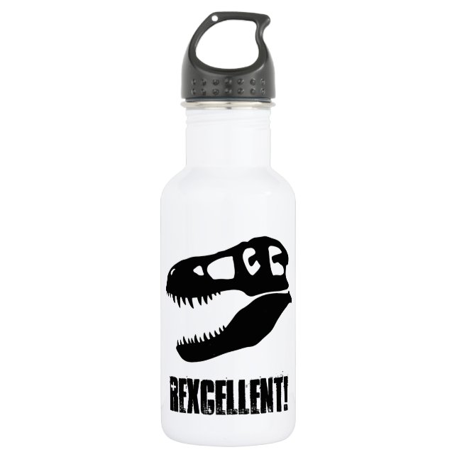 "Rexcellent!" T. rex Skull Water Bottle (Front)