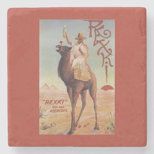 Rexki - King of Before Dinner Liqueurs Stone Coaster (Front)