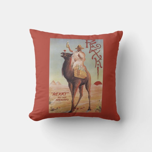 Rexki - King of Before Dinner Liqueurs Throw Pillow (Front)