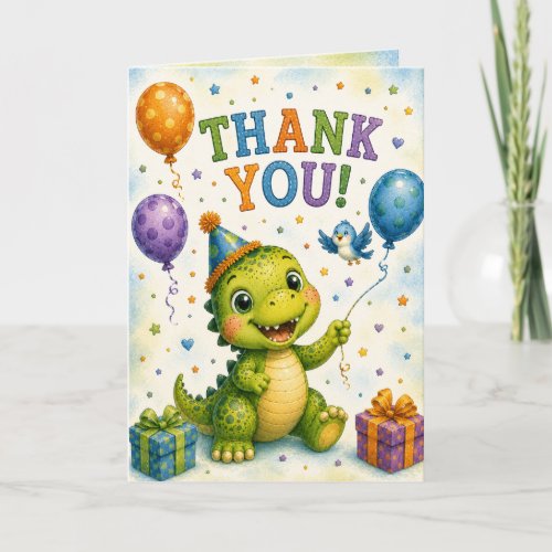 Rex's Dino-Mite Thank You Card