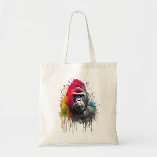 Rey de la Selva Majestuoso Gorila Espalda Platead Tote Bag
