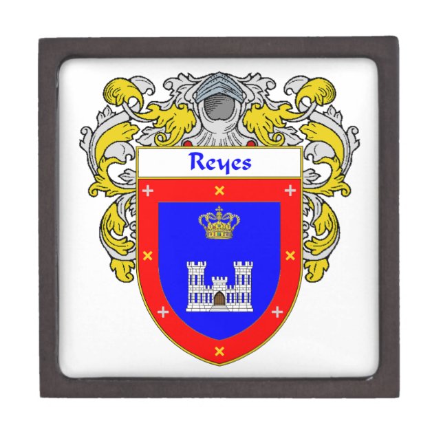 Reyes Coat of Arms/Family Crest Keepsake Box (Front)