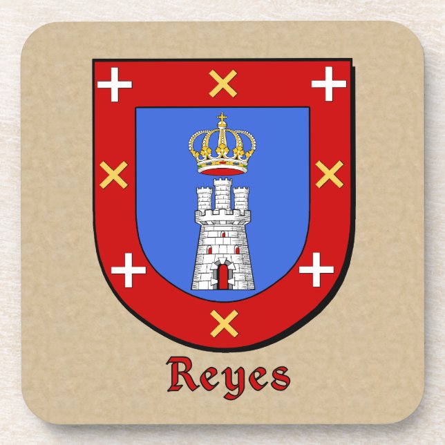 Reyes Family Shield Beverage Coaster (Front)