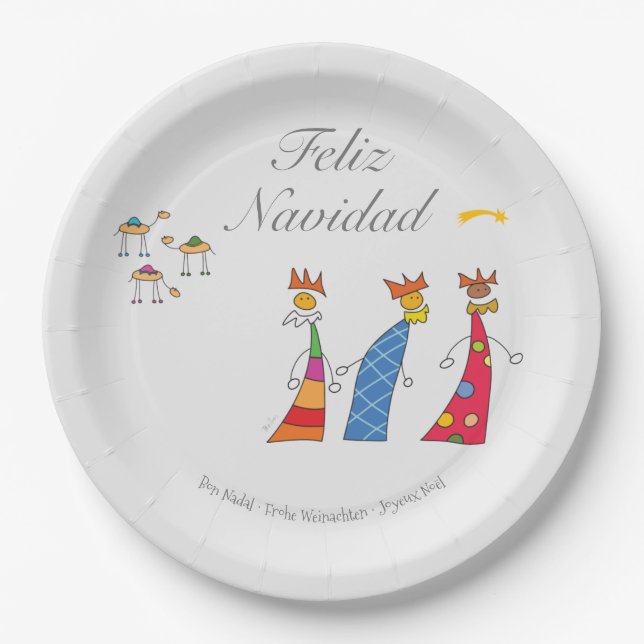 Reyes Magos de Oriente Paper Plates (Front)