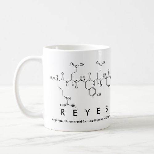 Reyes peptide name mug