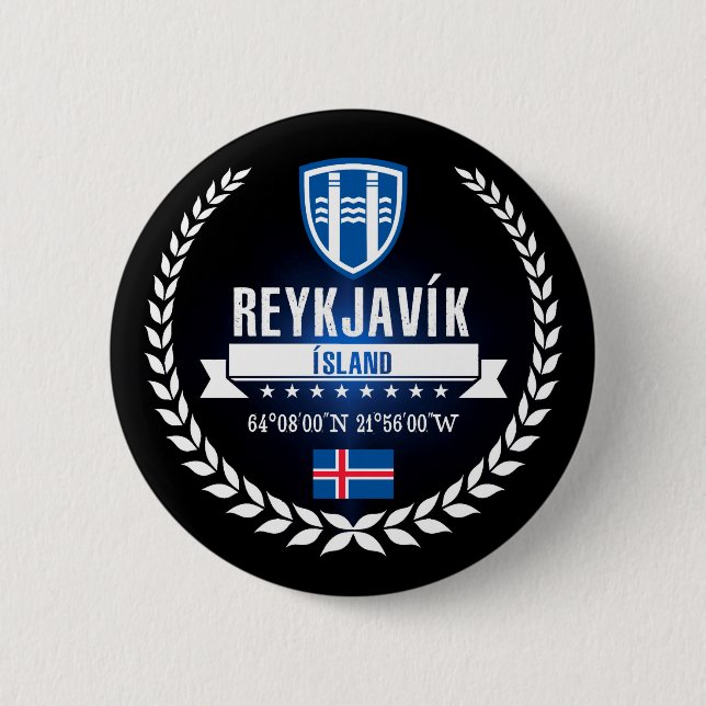 Reykjavík Button (Front)