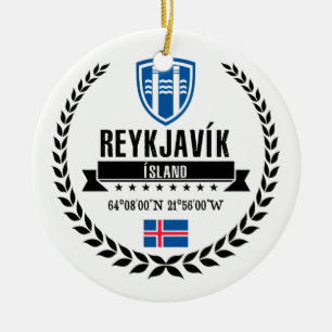 Reykjavík Ceramic Ornament