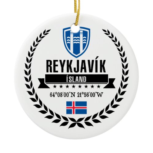 Reykjavík Ceramic Ornament