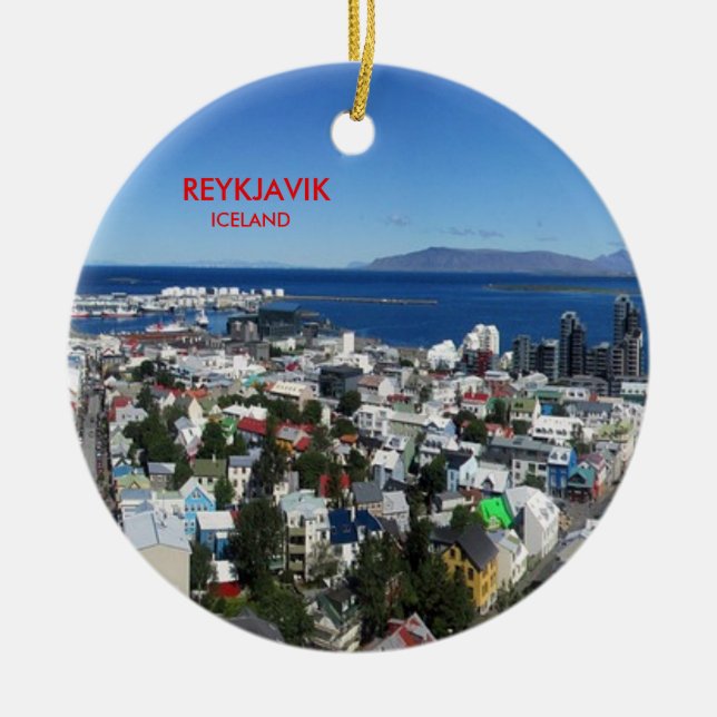 Reykjavik Christmas Ornament (Front)