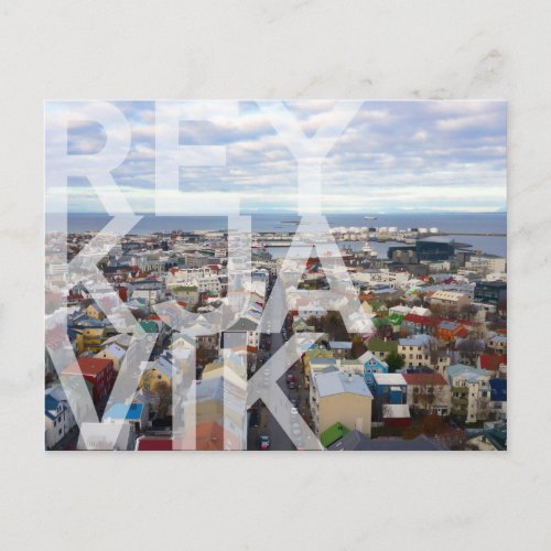 Reykjavk Cityscape POSTCARD