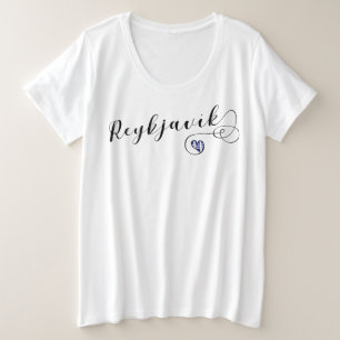 Reykjavík Heart, Iceland Plus Size T-Shirt