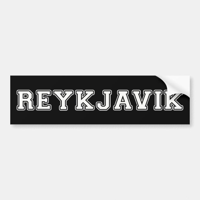 Reykjavik Iceland Bumper Sticker (Front)