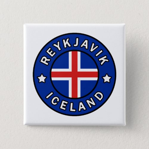 Reykjavik Iceland Button