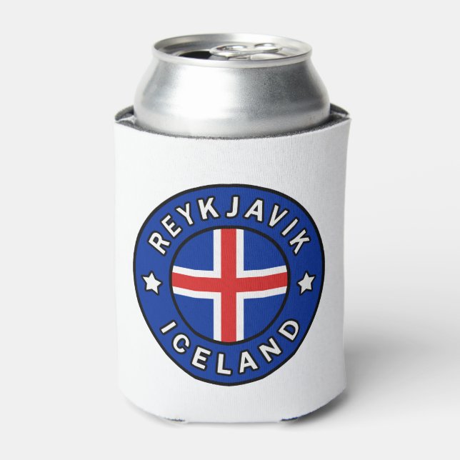 Reykjavik Iceland Can Cooler (Can Front)