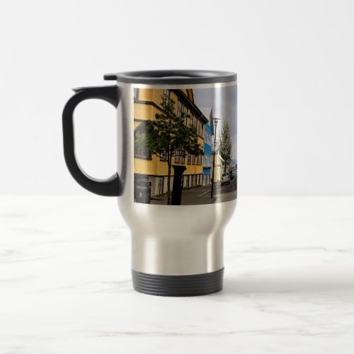 Reykjavik Iceland Capital Street Scene Photo Travel Mug