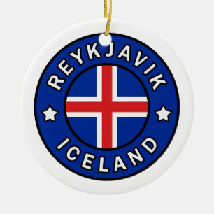 Reykjavik Iceland Ceramic Ornament