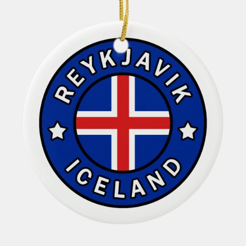 Reykjavik Iceland Ceramic Ornament