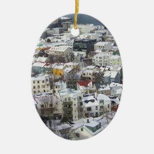 Reykjavik Iceland Ceramic Ornament