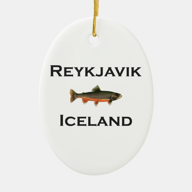 Reykjavik Iceland Ceramic Ornament (Front)