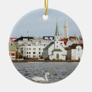Reykjavik Iceland Ceramic Ornament