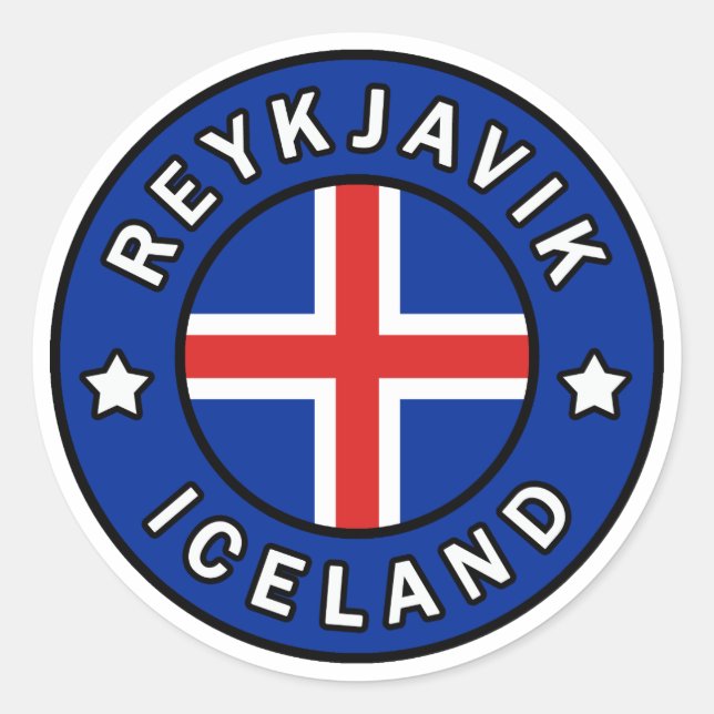 Reykjavik Iceland Classic Round Sticker (Front)